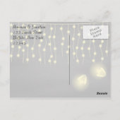 Chalkboard Mason Jar mit Fireflies Wedding Danke Postkarte (Rückseite)