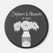 Chalkboard Mason Jar Personalisiert Gevor Magnet (Vorne)