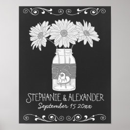 Chalkboard Mason Jar Personalisiert Poster