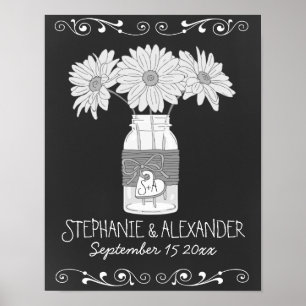 Chalkboard Mason Jar Personalisiert Poster