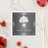 Chalkboard Mason Jar Personalisiert Wedkin Napkin Serviette (Beispiel)