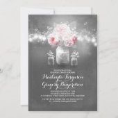 Chalkboard Mason Jar rustikale Probe Abendessen Einladung (Vorderseite)