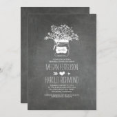 Chalkboard Mason Jar Rustikale Probe Abendessen Einladung (Vorne/Hinten)