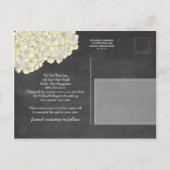 Chalkboard Mason Jar und Hydrangeas Save the Date Ankündigungspostkarte (Rückseite)