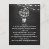 Chalkboard Mason Jar Wedding Information Card Begleitkarte (Vorderseite)