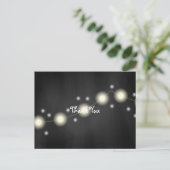 Chalkboard Mason Jar Wedding Lights Vielen Dank Postkarte (Stehend Vorderseite)