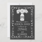 Chalkboard Mason Jar Wedding Probe Dinner Einladung (Vorderseite)