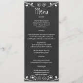 Chalkboard Mason Jar Wedding Reception Menu Card Menükarte (Rückseite)