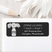 Chalkboard Mason Jar Wedding Rücksendeadresse Labe (Insitu)