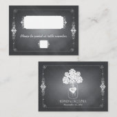 Chalkboard Mason Jar Wedding Seating Platzkarte (Vorne/Hinten)