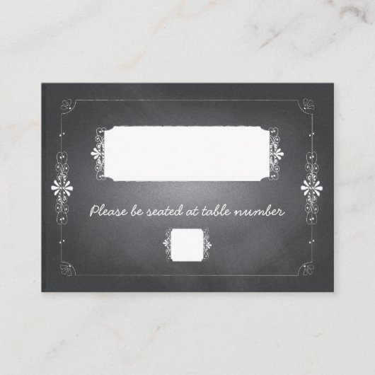 Chalkboard Mason Jar Wedding Seating Platzkarte (Vorderseite)