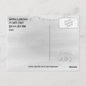 Chalkboard Mason Jar Wedding Vielen Dank Postkarte (Rückseite)