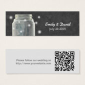 Chalkboard Mason Jar Wedding Website Beipackkarte (Vorne & Hinten)