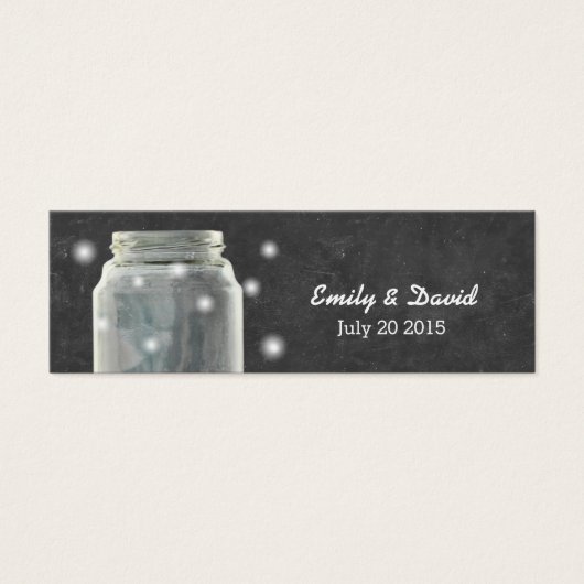 Chalkboard Mason Jar Wedding Website Beipackkarte (Vorderseite)