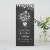 Chalkboard Mason Jar Weddingprogramme Programm (Stehend Vorderseite)