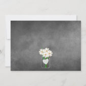 Chalkboard Mason Jar - White Daisies Brautparty Einladung (Rückseite)