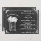 Chalkboard Mason Jars Wedding Probe lädt ein Einladung (Vorne/Hinten)