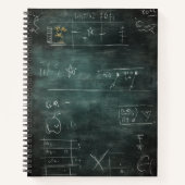 Chalkboard Math Doodles Notebook Notizblock (Vorderseite)