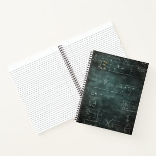 Chalkboard Math Doodles Notebook Notizblock
