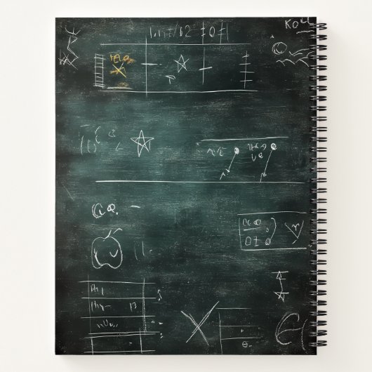 Chalkboard Math Doodles Notebook Notizblock (Rückseite)