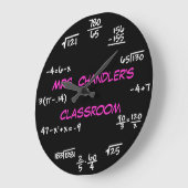 Chalkboard-Math-Uhr für Lehrer Große Wanduhr (Winkel)