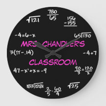 Chalkboard-Math-Uhr für Lehrer