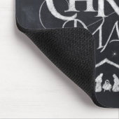 Chalkboard Merry Christ Mas Christmas Religious Mousepad (Ecke)