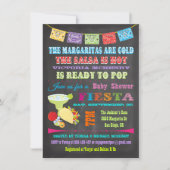 Chalkboard Mexican Fiesta Baby Shower Einladungen (Vorderseite)