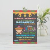 Chalkboard Mexican Fiesta Baby Shower Einladungen (Stehend Vorderseite)