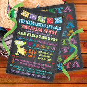 Chalkboard Mexican Fiesta Brautparty Einladung