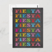 Chalkboard Mexican Fiesta Postkarte (Vorne/Hinten)