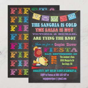 Chalkboard Mexican Fiesta Sangria Paare Dusche Einladung