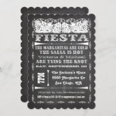 Chalkboard Mexicanisches Fiesta Probe Dinner Einladung (Vorne/Hinten)