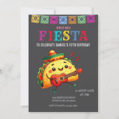 Chalkboard Mexikanische Fiesta Geburtstagsparty Einladung (Vorderseite)