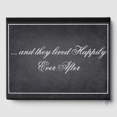 Chalkboard Minimalistisch - Foto- Gästebuch (Rückseite)