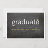 Chalkboard Minimalistisch Graduate Foto Abschluss Ankündigung (Vorderseite)