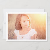 Chalkboard Minimalistisch Graduate Foto Abschluss Ankündigung (Rückseite)