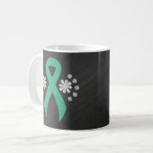 Chalkboard Minze Awareness Green Ribbon Kaffeetasse (Vorderseite Links)