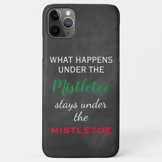 Chalkboard Mistletoe Holiday Case-Mate iPhone Hülle (Rückseite)