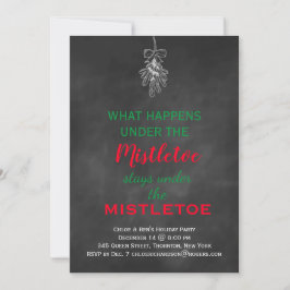 Chalkboard Mistletoe Holiday Party Einladung