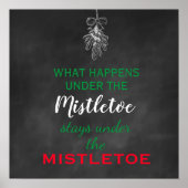 Chalkboard Mistletoe Holiday Poster (Vorne)