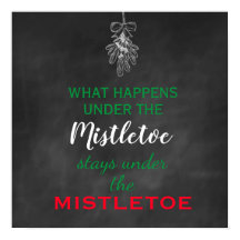 Chalkboard Mistletoe Holiday