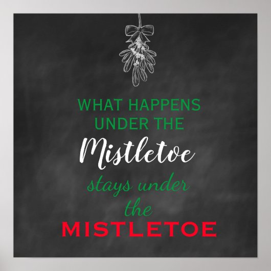 Chalkboard Mistletoe Holiday Poster (Vorne)