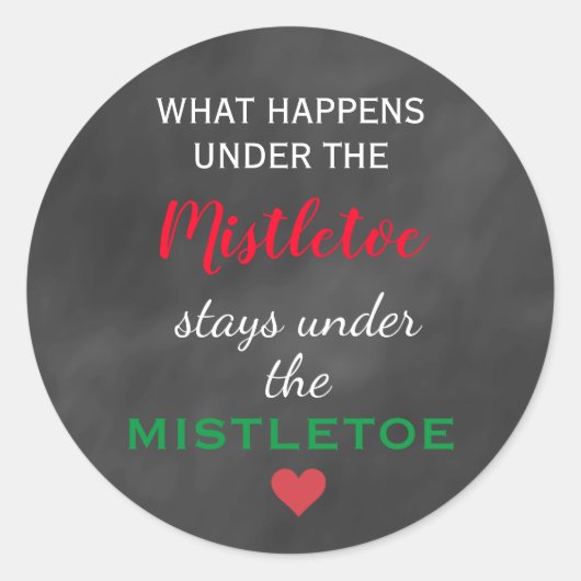 Chalkboard Mistletoe Holiday Sticker (Vorderseite)