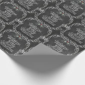 Chalkboard Mistletoes White Script Frohe Weihnacht Geschenkpapier (Ecke)