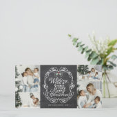 Chalkboard Mistletos Script Frohe Weihnachten Foto (Stehend Vorderseite)