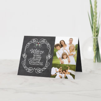 Chalkboard Mistletos Script Frohe Weihnachten Foto