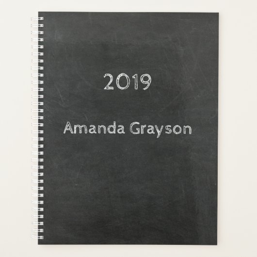 Chalkboard mit benutzerdefinierten Daten Planer (Vorderseite)