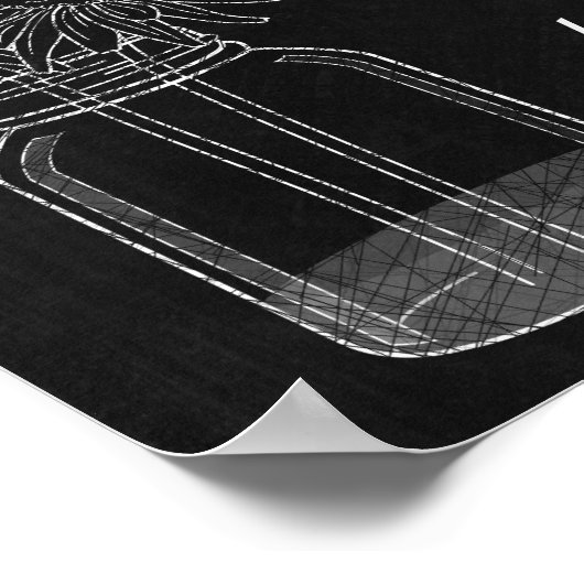 Chalkboard mit Mason Jar & Daisy Wedding Seating Poster (Ecke)