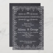 Chalkboard mit Rahmen Hochzeit Probe Dinner Einladung (Vorne/Hinten)